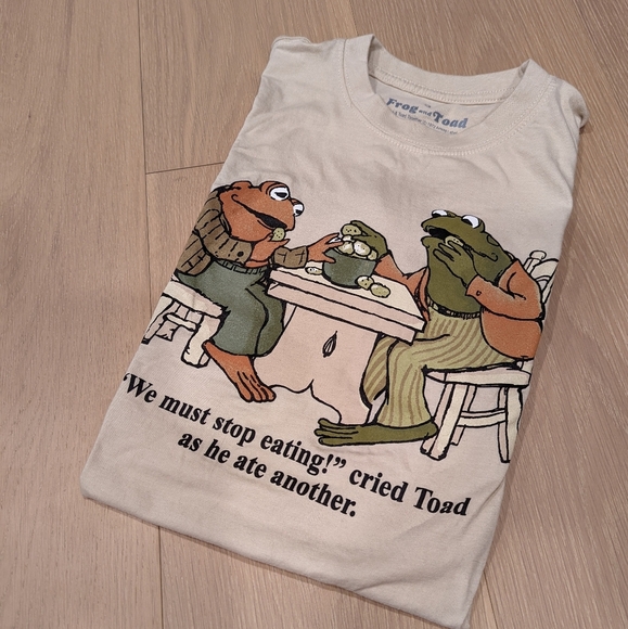 Frog and Toad Graphic T-Shirt - Cream - Picture 1 of 5